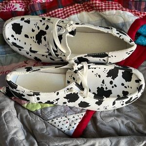 Cowprint shoes